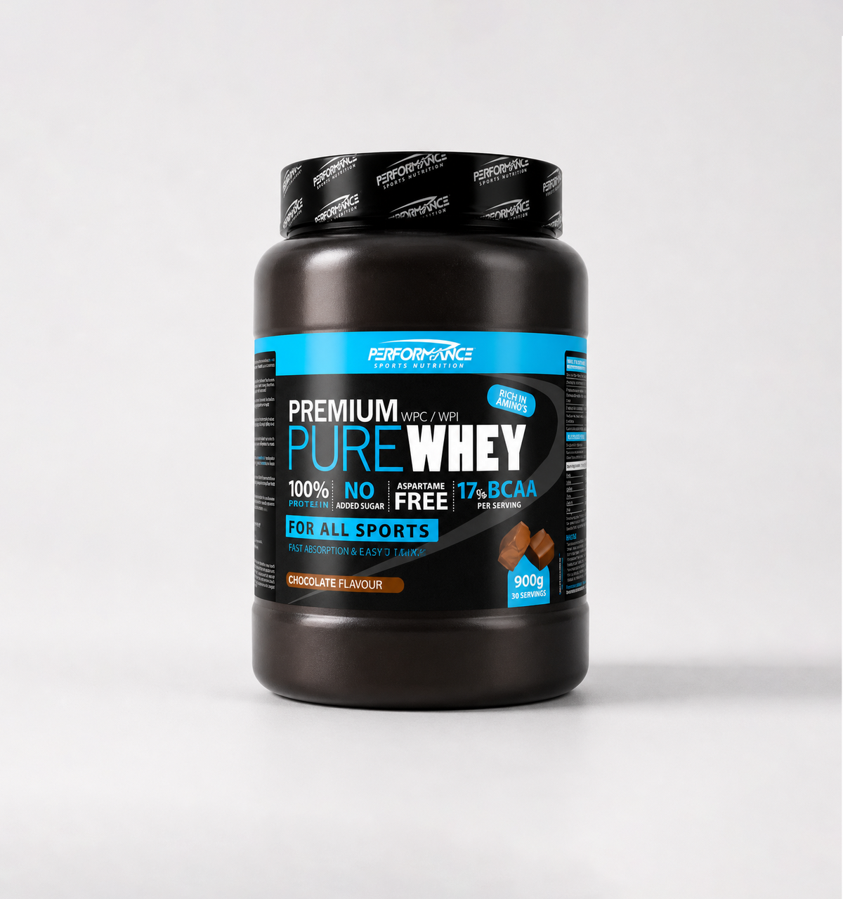 Protein supplement by Performance to support muscle growth, workout recovery, and daily sports nutrition.