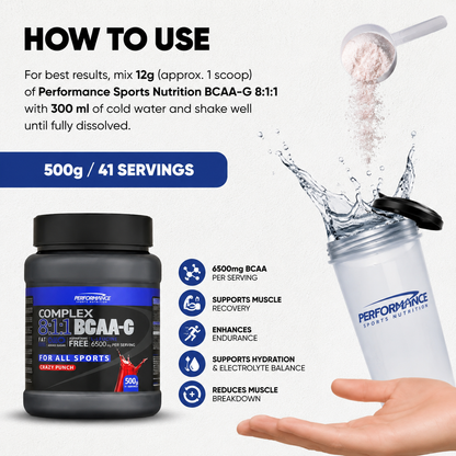 Performance Sports Nutrition BCAA-G 8:1:1 500gr