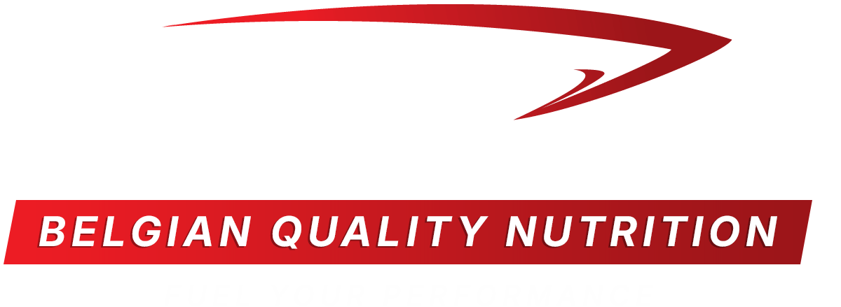 Performance white logo representing the sports nutrition brand focused on fitness, athletic performance, and active lifestyles.